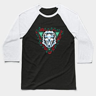 Wolf  | Wolf in rose Baseball T-Shirt